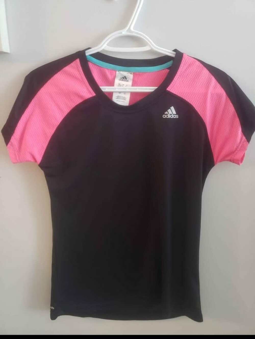 adidas Black & Pink Girls' Athletic Tee